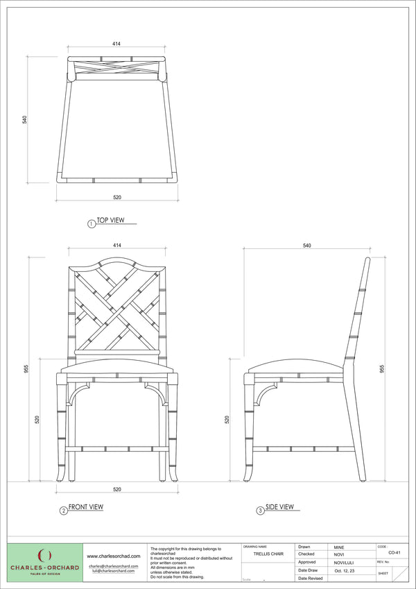 Wooden Trellis Chair