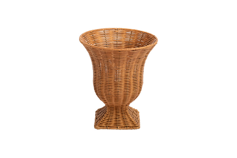 Small rattan urn