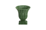 Small rattan urn