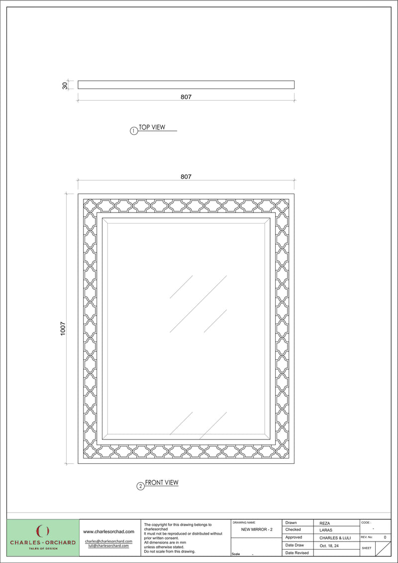 Fret work Mirror