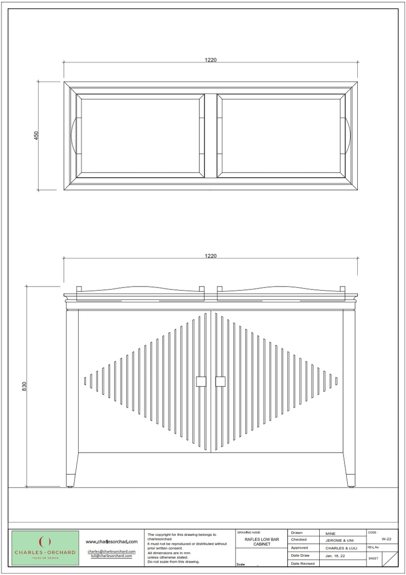 Raffles Low Bar Cabinet